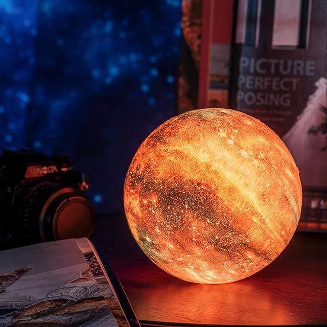 Galaxy Light USB Φωτιστικό Γαλαξίας - Πλανήτης 15εκ RGB LED 16 Χρωμάτων με Ξύλινη Βάση & Χειριστήριο